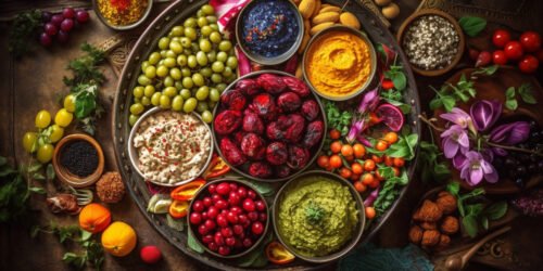 Healthy eating with organic vegetable and fruit variation generated by artificial intelligence
